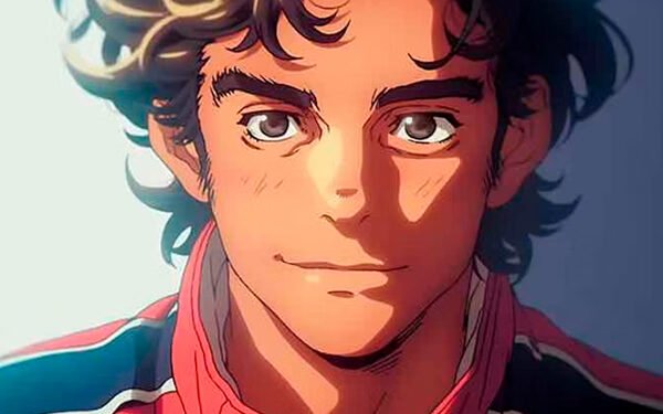 Um clipe de Ayrton Senna em versão anime feito com IA