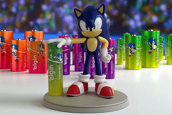 Elgin lança promoção com miniatura do Sonic na Semana da Pilha