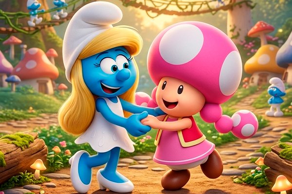 Toad e os Smurfs: Por Que Só Existe Uma Personagem Feminina? Uma Comparação Curiosa