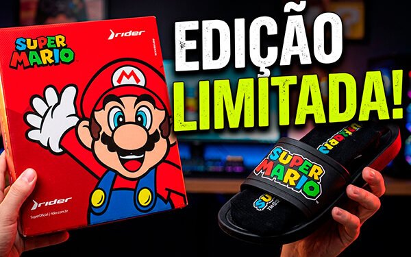 Chinelo Rider do Super Mario: edição limitada vem com meia e chama atenção pelo visual
