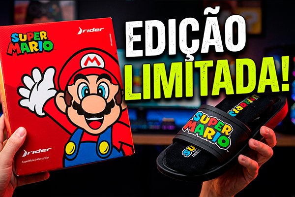 Chinelo Rider do Super Mario: edição limitada vem com meia e chama atenção pelo visual
